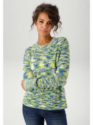 Aniston Sweter w kolorze niebiesko-żółtym rozmiar: 36. Niebieskie swetry klasyczne damskie Aniston, ze splotem, bez kołnierzyka. Za 61.17 zł.