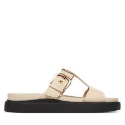 Klapki Clarks. Klapki damskie Clarks, bez wzorów, bez obcasa. Za 429.99 zł.