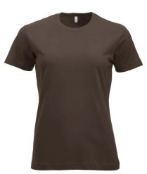 Clique New Classic-T Women – Klasyczny T-shirt z przędzą ringspun, nowoczesny. Brązowe t-shirty damskie CLIQUE, xl, bez wzorów, bez kołnierzyka. Za 104.80 zł.