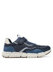 Geox Sneakersy J Flexyper B.A S J559BA-0FU22 C0832 Granatowy. Niebieskie buty sportowe chłopięce Geox, bez wzorów, z materiału, bez zapięcia. Za 169.99 zł.