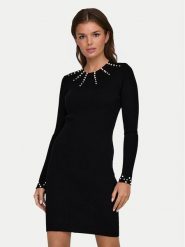 ONLY Sukienka dzianinowa Ida 15334548 Czarny Slim Fit. Czarne sukienki damskie Only, m, bez wzorów, z dzianiny, bez kołnierzyka, bez ramiączek. Za 109.99 zł.