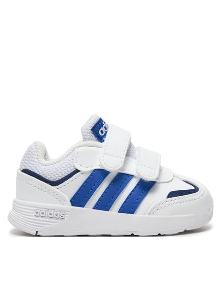 Adidas Sneakersy Tensaur Switch JH9257 Biały. Białe buty sportowe chłopięce Adidas, ze skóry, bez zapięcia. Za 99.99 zł.