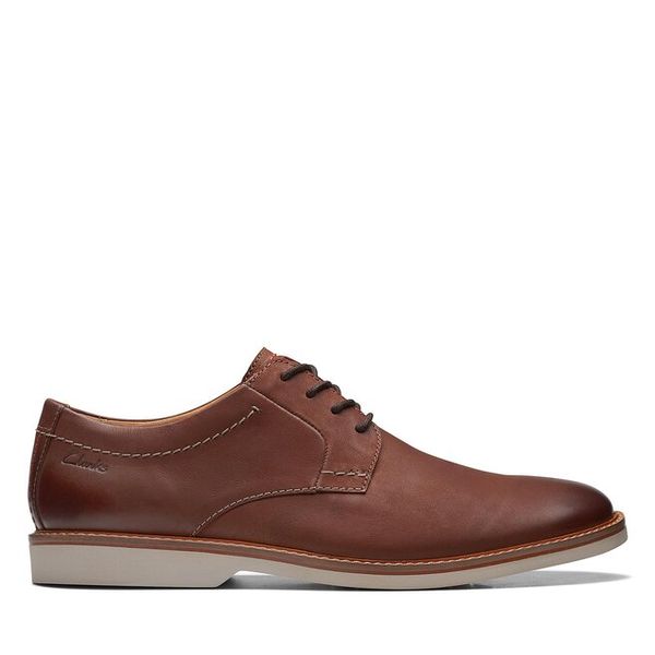 Półbuty Clarks. Brązowe buty wizytowe męskie Clarks, bez zapięcia. Za 339.99 zł.