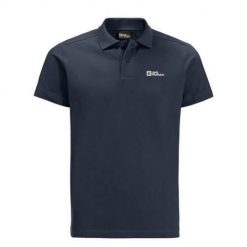 Koszulka sportowa męska Jack Wolfskin Essential. Niebieskie t-shirty sportowe męskie Jack Wolfskin, m, z poliesteru, bez ramiączek. Za 367.00 zł.