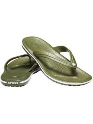 Japonki Dla Dorosłych Crocs Crocband 11033 Flip. Białe klapki damskie Crocs, z materiału. Za 169.99 zł.