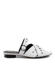 Gino Rossi Klapki Hoshi DLI771-CS4-0568-1100-0 Biały. Białe klapki damskie Gino Rossi, bez wzorów, ze skóry, bez obcasa. Za 159.99 zł.