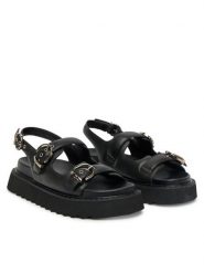 PINKO Sandały Kate 03 SD0293 P003 Czarny. Czarne sandały damskie Pinko, bez wzorów, ze skóry, bez obcasa, na płaskiej podeszwie. Za 769.99 zł.