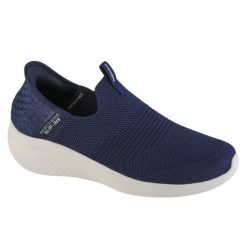 Buty sportowe Sneakersy damskie, Slip-Ins Ultra Flex 3.0 Smooth Step. Niebieskie buty sportowe na co dzień damskie Skechers, bez wzorów, trekkingowe. Za 349.99 zł.