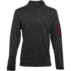 Bluza polarowa typu half zip Peak Mountain Cypar. Czarne bluzy bez kaptura męskie Peak Mountain, xl, z polaru. Za 203.50 zł.