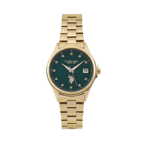Zegarek U.S. Polo Assn. Żółte zegarki damskie U.S. Polo Assn., złote. Za 489.99 zł.