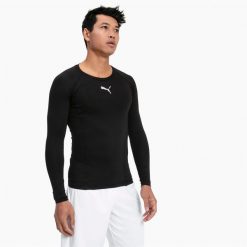 Koszulka Mężczyzna Puma Liga Baselayer czarny. Czarne bielizna termoaktywna męska Puma, m, bez ramiączek, do piłki nożnej. Za 276.99 zł.