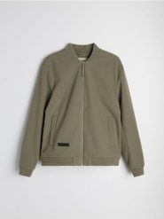 Kurtka softshell bomber - zielony. Zielone kurtki softshell damskie Sinsay, l, bez wzorów, z softshellu, bez kaptura. Za 99.99 zł.
