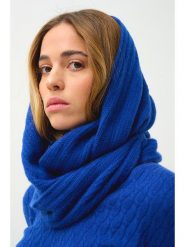 AUTHENTIC CASHMERE Kaszmirowy szal-koło "Tommy" w kolorze niebieskim - 65 x 40 cm rozmiar: onesize. Niebieskie szaliki i kominy damskie AUTHENTIC CASHMERE, bez wzorów, z kaszmiru. Za 289.88 zł.