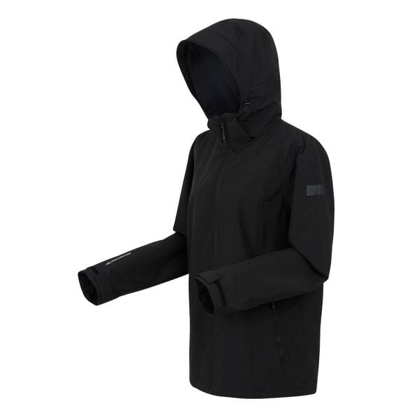 Kurtka przeciwdeszczowa z kapturem damska Regatta Coriver. Czarne kurtki damskie Regatta, z kapturem. W wyprzedaży za 379.80 zł.