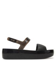 Melissa Sandały Float Platform 36066 Czarny. Czarne sandały damskie Melissa, bez wzorów, z tworzywa sztucznego, bez obcasa, na płaskiej podeszwie. Za 399.99 zł.