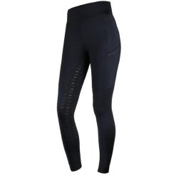 Legginsy jeździeckie damskie Schockemöhle Pocket Riding Tights z pełnym gripem. Niebieskie legginsy damskie SCHOCKEMÖHLE, s, bez wzorów, z materiału. Za 374.00 zł.