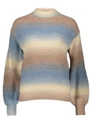 Garcia Sweter w kolorze beżowo-niebieskim rozmiar: L. Brązowe golfy damskie Garcia, l, z wełny, bez kołnierzyka. Za 104.39 zł.