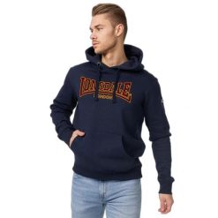 Bluza z kapturem Lonsdale Classic Ll002. Niebieskie bluzy z kapturem męskie Lonsdale, m, z polaru. Za 310.50 zł.