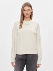 Calvin Klein Bluza Micro Logo K20K206630 Écru Regular Fit. Bluzy bez kaptura damskie CALVIN KLEIN, l, z bawełny. Za 359.99 zł.