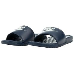 Klapki Męskie Benassi JDI. Niebieskie klapki i japonki męskie Nike, z materiału. Za 206.99 zł.