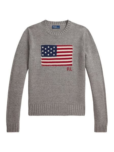 Polo Ralph Lauren Sweter 211B28830002 Szary Regular Fit. Szare swetry klasyczne damskie Polo Ralph Lauren, s, z bawełny, bez kołnierzyka. Za 1,799.00 zł.