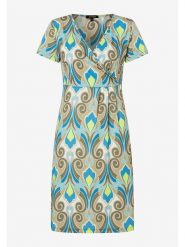 More & More Sukienka w kolorze oliwkowo-niebieskim rozmiar: 34. Brązowe sukienki damskie MORE & MORE, bez wzorów, bez kołnierzyka, bez ramiączek, midi. Za 109.00 zł.