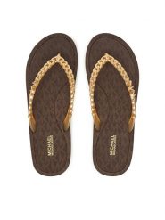 MICHAEL Michael Kors Japonki Zaza 40S5ZAFA1B Złoty. Żółte klapki damskie MICHAEL Michael Kors, bez wzorów, z tworzywa sztucznego, bez obcasa. Za 179.99 zł.