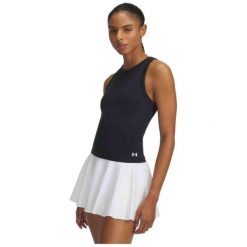 Top treningowy damski Under Armour Motion High Neck Tank. Czarne topy damskie Under Armour, xl, bez wzorów, bez kołnierzyka. Za 139.99 zł.