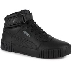 Buty sportowe damskie sneakersy wysokie czarne PUMA CARINA 2.0 MID. Czarne buty sportowe na co dzień damskie Puma, bez wzorów. Za 199.00 zł.
