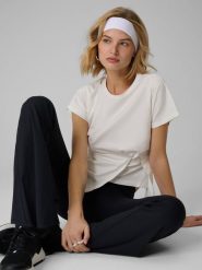4F T-shirt slim z marszczeniem damski - biały S. Białe t-shirty damskie 4f, m, bez wzorów, z dzianiny, bez kołnierzyka. Za 89.99 zł.