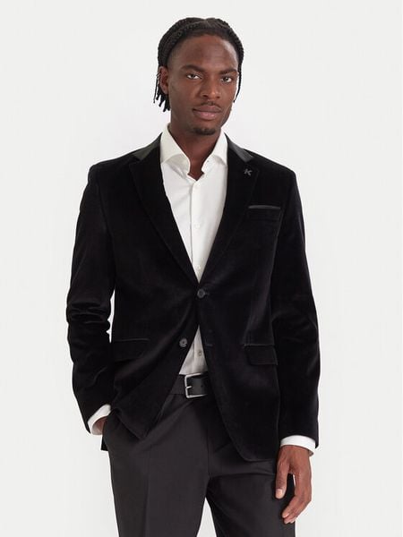 KARL LAGERFELD Marynarka 155244 554000 Czarny. Czarne marynarki męskie Karl Lagerfeld, bez wzorów, z bawełny. Za 1,259.00 zł.