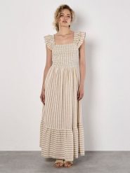 Apricot Sukienka w kolorze beżowym rozmiar: M. Brązowe sukienki damskie Apricot, m, bez wzorów, bez kołnierzyka, bez ramiączek, maxi. Za 105.14 zł.