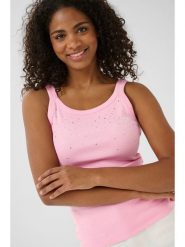 Kaffe Top w kolorze jasnoróżowym rozmiar: XXL. Różowe topy damskie Kaffe, xxl, bez wzorów, bez kołnierzyka. Za 56.99 zł.