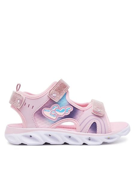 Leaf Sandały Surte LSURT201R Różowy. Czerwone sandały dziewczęce Leaf, z materiału, bez zapięcia. Za 199.99 zł.