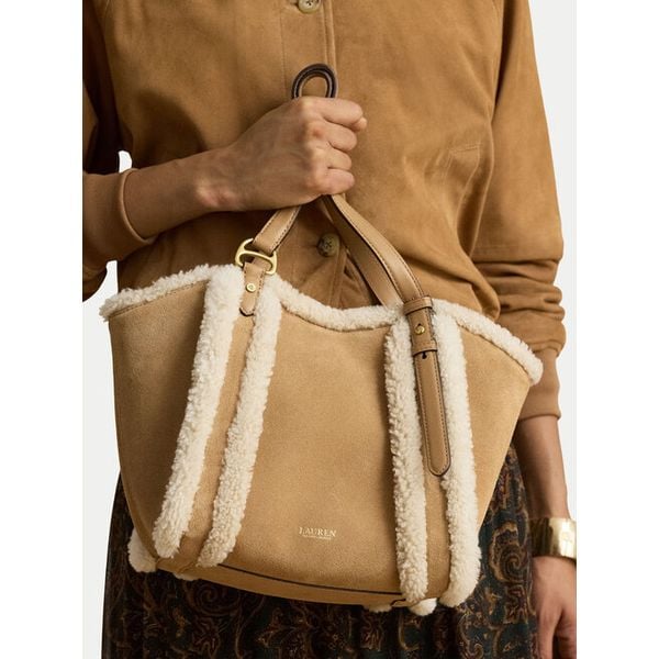 Torebka LAUREN RALPH LAUREN. Brązowe torebki klasyczne damskie Lauren Ralph Lauren, bez wzorów, bez dodatków. Za 1,599.00 zł.