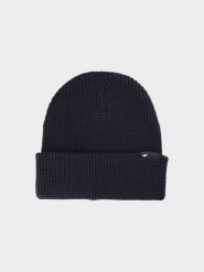 4F Czapka zimowa męska - czarna M. Czarne czapki męskie 4f, na zimę, bez wzorów, z materiału, klasyczne. W wyprzedaży za 39.99 zł.