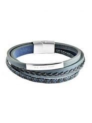 U.S. Polo Assn. Skórzana bransoletka w kolorze granatowym rozmiar: onesize. Niebieskie biżuteria dla mężczyzn U.S. Polo Assn., ze stali. Za 82.99 zł.