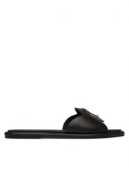 Blauer Klapki S6MOODY01/LEA Czarny. Czarne klapki damskie Blauer, bez wzorów, ze skóry, bez obcasa. Za 469.99 zł.