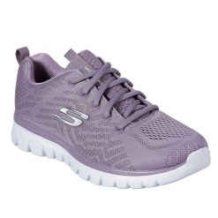 Buty sportowe Skechers Graceful - Get Connected Kobieta. Fioletowe buty sportowe na co dzień damskie Skechers, bez wzorów, z materiału, trekkingowe. W wyprzedaży za 256.10 zł.