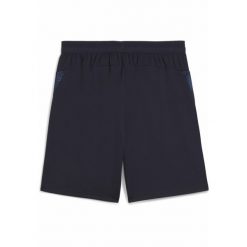 Męskie szorty treningowe Olympique Marsylia PUMA New Navy White Blue. Białe szorty sportowe męskie Puma, l, na fitness i siłownię. Za 199.00 zł.