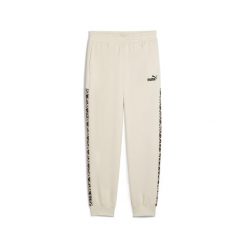 Damskie spodnie dresowe Essentials z wysokim stanem i zwierzęcym nadrukiem PUMA. Białe spodnie sportowe damskie Puma, s, z dresówki, na fitness i siłownię. Za 185.99 zł.