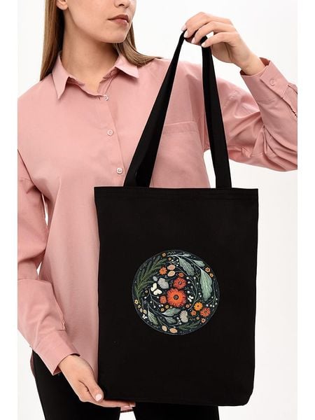 MORI Torebka w kolorze czarnym - 35 x 40 x 8 cm rozmiar: onesize. Czarne torebki klasyczne damskie MORI, bez wzorów, z bawełny, bez dodatków. Za 45.95 zł.