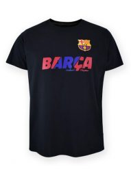 FC Barcelona czarna koszulka damska. Czarne t-shirty damskie FC Barcelona, s, z aplikacjami, z bawełny, bez kołnierzyka. Za 128.62 zł.