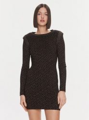 Liu Jo Sukienka dzianinowa MF3171 MA49I Czarny Slim Fit. Czarne sukienki damskie Liu Jo, l, bez wzorów, z dzianiny, bez kołnierzyka, bez ramiączek. Za 419.99 zł.