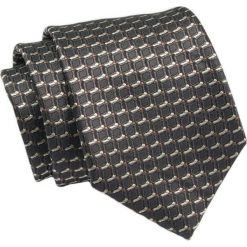Klasyczny Krawat, Brązowy w Drobny Wzór Geometryczny, Męski, 7cm -Angelo di Monti. Brązowe krawaty i muchy męskie Angelo di Monti, bez wzorów, z tkaniny, eleganckie. Za 45.00 zł.