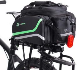 Torba rowerowa Rockbros na bagażnik. Czarne torby męskie na ramię ROCKBROS, bez wzorów, z materiału, na ramię. Za 258.99 zł.