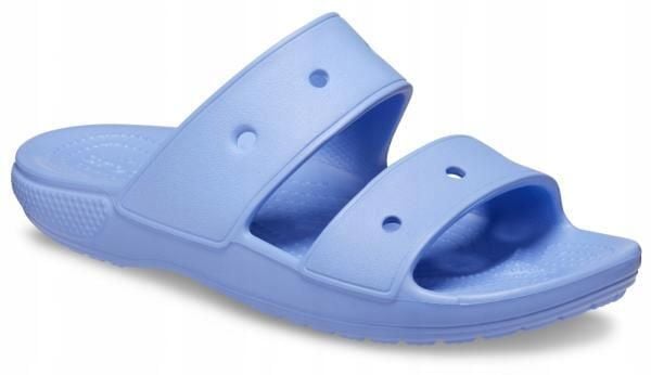 Klapki Dla Dorosłych Crocs Classic. Fioletowe klapki damskie Crocs, bez wzorów, z materiału, bez obcasa. Za 118.99 zł.