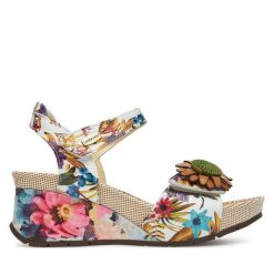 Sandały Laura Vita. Sandały damskie Laura Vita, bez wzorów, bez obcasa, na koturnie. Za 279.99 zł.