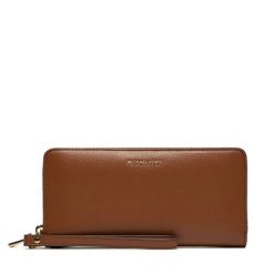 Portfel MICHAEL Michael Kors. Brązowe portfele damskie MICHAEL Michael Kors, bez wzorów. Za 580.99 zł.