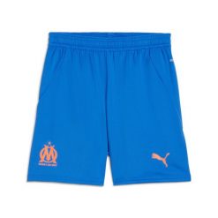 Młodzieżowe szorty Olympique Marsylia 24/25 PUMA Racing Blue Fluro Orange Pes. Brązowa szorty damskie Puma, bez wzorów, młodzieżowe. Za 162.00 zł.